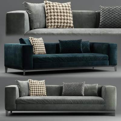 现代布艺多人沙发-19